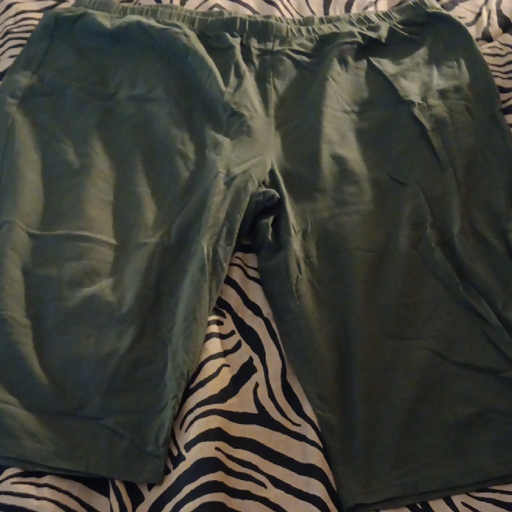 Green Casual Shorts